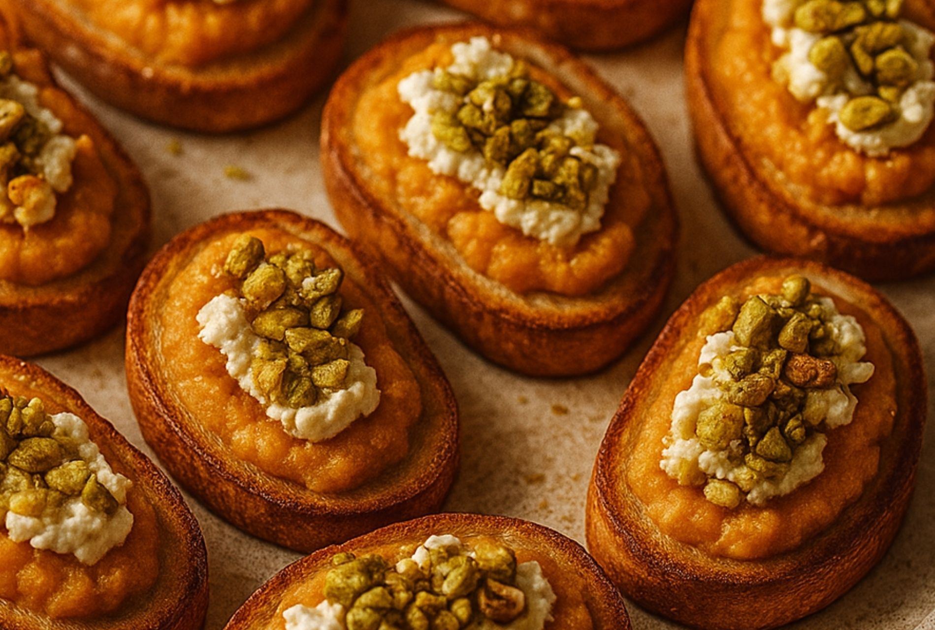 Fall Recipes: Pumpkin Goat Cheese Crostini